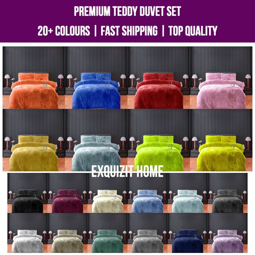 Teddybär fleece bettbezug - fleece,